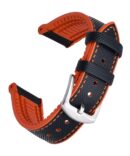 Sailcloth FKM - Svart / orange - 20mm