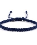 Armband flätat - Mörkblå